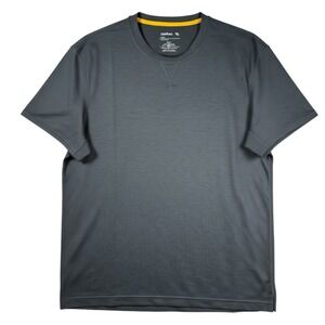 Huckberry Wellen Perforated Short Sleeve T-Shirt Men Large Black Running Stretch